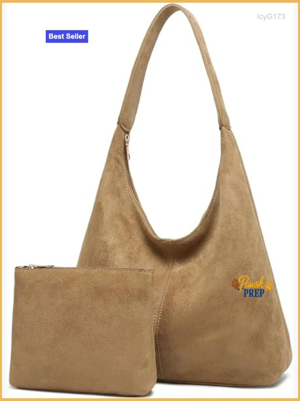 Slouchy Suede Hobo Bag for Women Casual Shoulder Tote Purse Work Travel